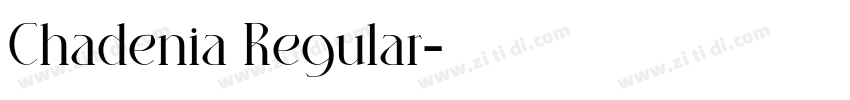 Chadenia Regular字体转换